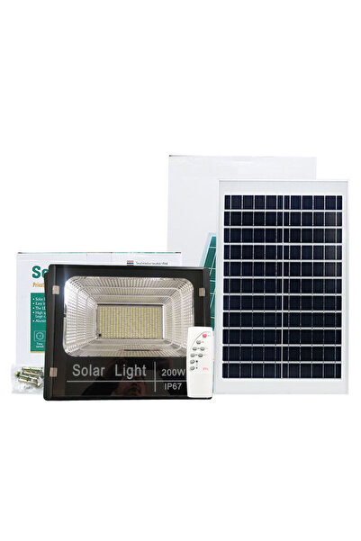 Milara Proiector Solar LED Exterior pentru Curte cu Senzor – 200W