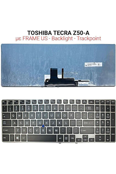 OEM Πληκτρολόγιο φορητού υπολογιστή για TOSHIBA TECRA Z50-A με πλαίσιο, φωτιζ...