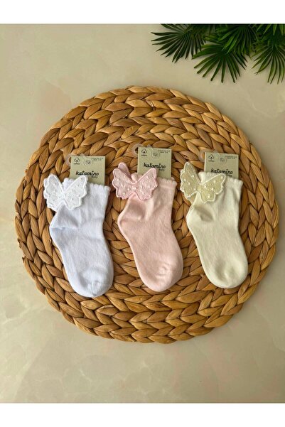 Moonic Kids Kız Bebek Kelebekli Çorap