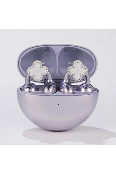 Pick & Go Huawei FreeClip Uyumlu Mini Kristal Charm Küpe Aksesuarı Silver