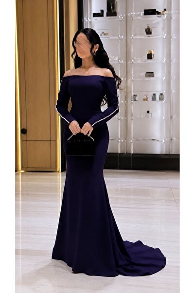 tsuwahen Elegant evening dress in a royal purple color