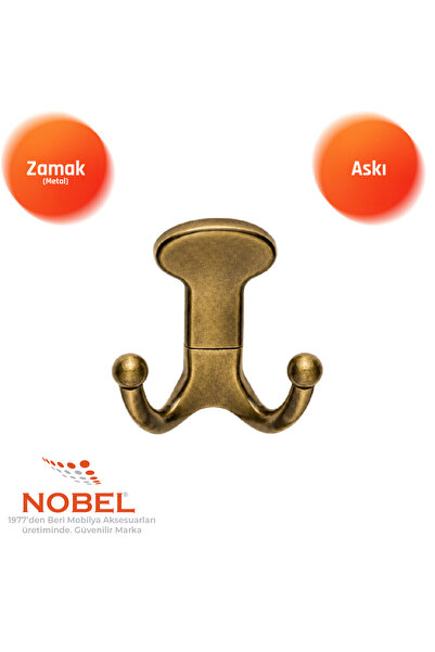 Nobel Melon Askı, Metal Vestiyer Askısı, 154 Gr, Dolap ve Duvar Askılığı, Ant...