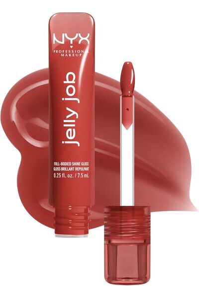 NYX Professional Makeup Jelly Job, Full-Bodied Shine Gloss, Lip-Smoothing Shi...