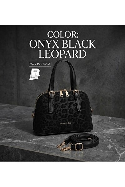 Relax for bags Classic Black Leopard Pattern Women's Handbag - Luxurious and ...