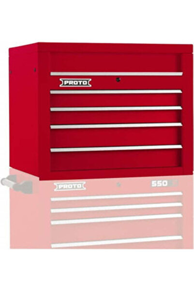 PROTO 4 Drawer Top Tool Chest 34" Wide x 25-1/4" Deep x 27" High, Steel, Red