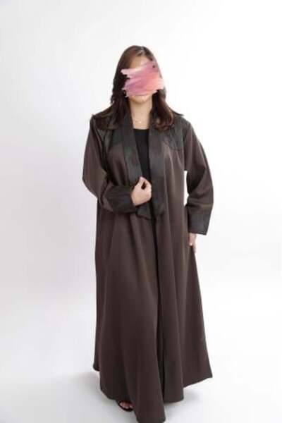 Anaqa Abaya Brown blazer with inserts