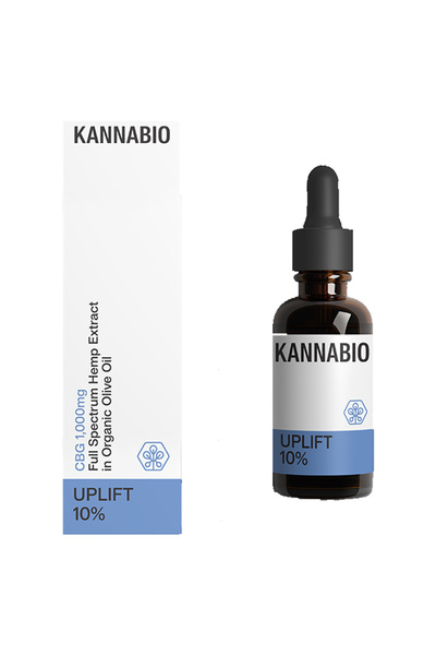 KANNABIO Uplift Πλήρους Φάσματος 10% Σταγόνες Ελαίου Κάνναβης 1000mg CBG 10ml