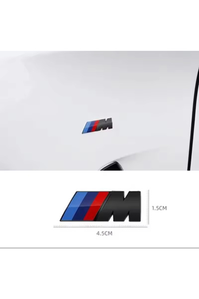 İKTUNING BMW YAN ÇAMURLUK VE BAGAJ ABS MALZEME M LOGO SİYAH ROZET ARMA AMBLEM...