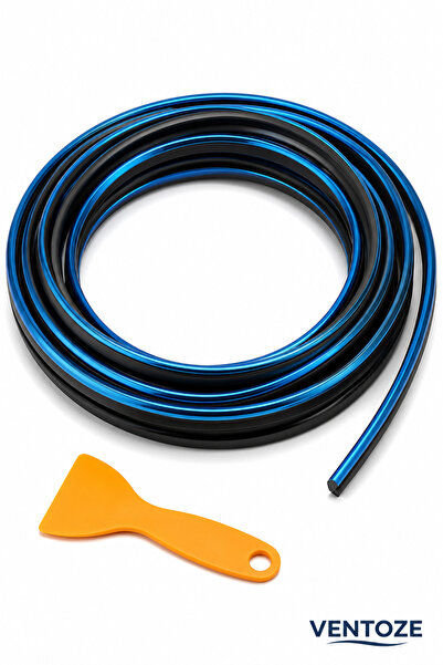 Ventoze Car Interior Decorative Trim Strip 5 Meters Blue Flexible Pvc Glove B...