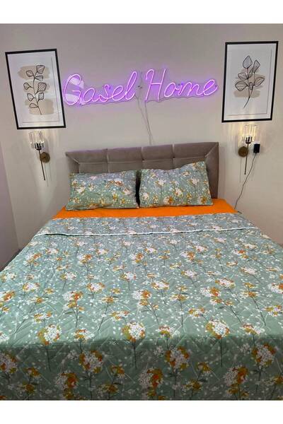 Gasel Home Multi-Purpose Quilted Double Pique Set (with Elastic Sheet)