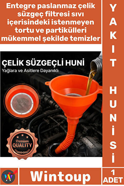 Wintoup #Huni Profesyonel Yağ Aktarma Filtreli Sağlam Spiralli Sabit Borulu Ç...