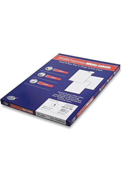 FİS Multi-purpose Laser Labels, A4 Sheets (210x297mm), Full Sheet Sticker, 1 ...