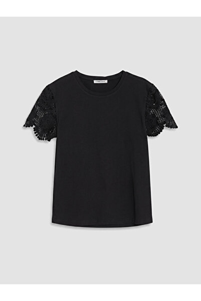LC Waikiki Rmz Gi̇yi̇m Farkiyla Lace Detailed 100% Cotton Blouse