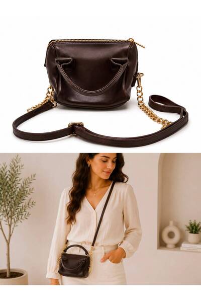 Mervişim Aksesuar Women's Mini Trend Stylish Design Hand and Shoulder Bag