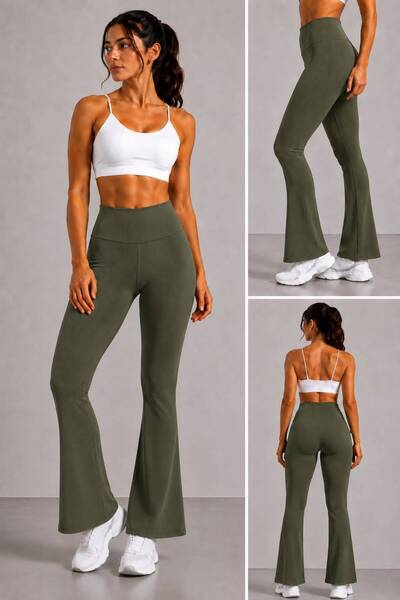 VERA LİFE Women's Spanish-Style Flawed High-Waist Leggings