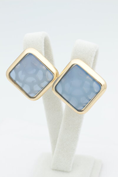 STİL İNCİSİ Style Pearl/Vip Series Square Light Blue Earrings