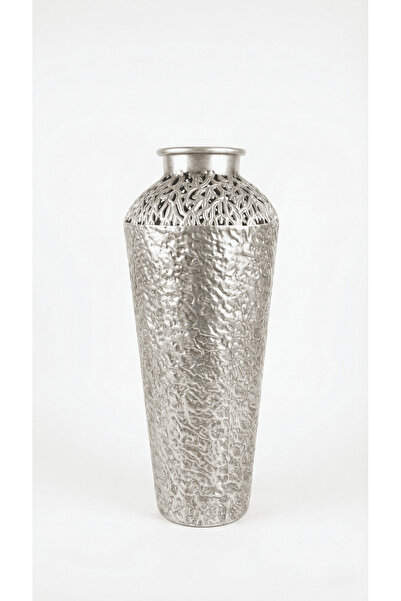 avizemeydanı Metal Gümüş Vazo ( 70cm )