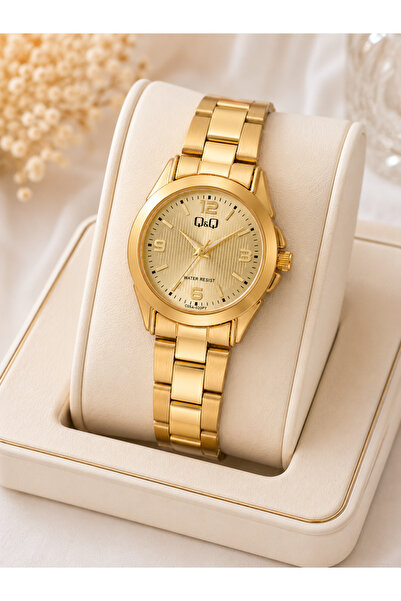 Q&Q Women's Wristwatch Gold Color Casual and Stylish Combination Gift Boxed 2...