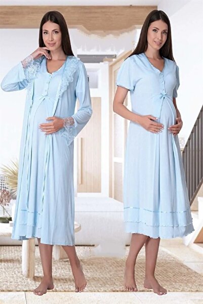 by İGP Maternity Maternity Nightgown Set with Dressing Gowns