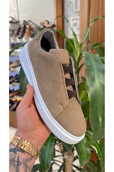 Businesshoess Lightweight Eva Sole Soft Rubber Laces Brown Nubuck Genuine Lea...