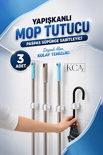 adornazzle Çok Amaçlı Banyo Askısı, Mop ve Süpürge Askısı, Banyo Mutfak Duvar...
