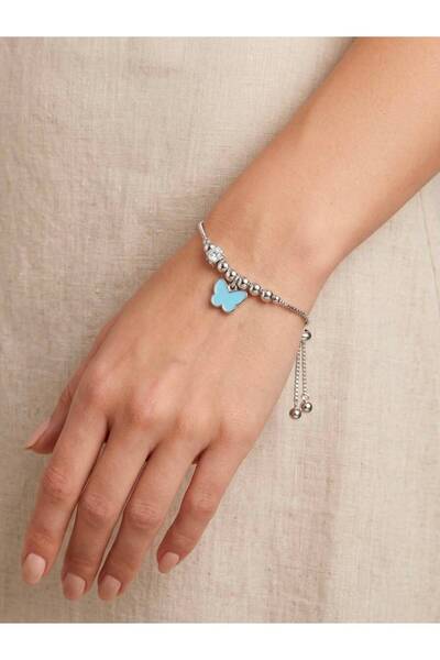 VAREVİA Butterfly Zircon Bracelet with Lift Mechanism