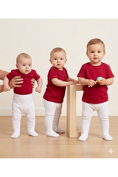 yumiyum Ayd Striped Reported 3-in-1 Booties with 3-6-9 Months Sizes, Single B...
