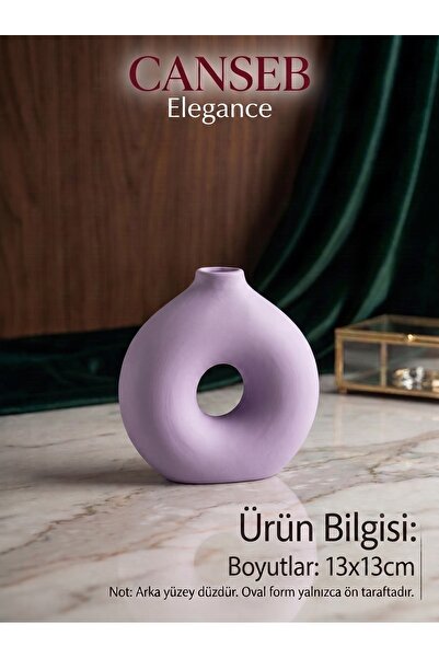 CANSEB Elegance 13X13Cm - Premium - Decorative Donut Vase - Hand-Painted Craf...