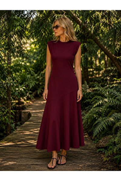 DEEP FAIR Women's Sleeveless Crew Neck Midi Dress Cm26El00678