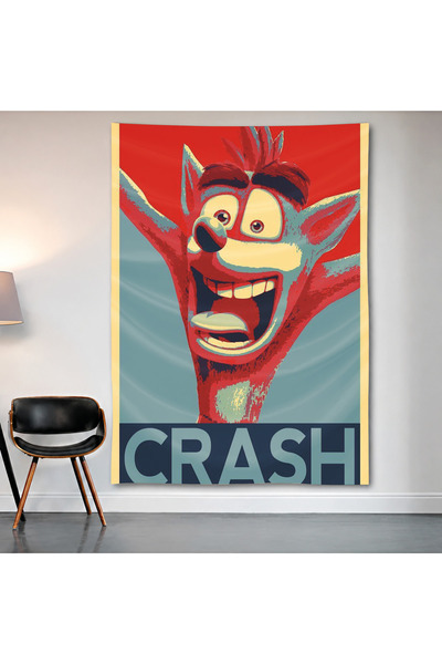 Geek Cultcha Crash Bandicoot Pop Art Wall Covering Wall Tapestry First Qualit...