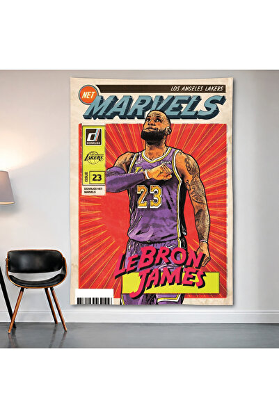 Geek Cultcha Lebron James Marvel Style Wall Covering Wall Tapestry First Qual...