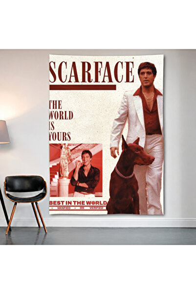 Geek Cultcha Scarface Wall Covering Wall Tapestry First Quality Satin Fabric ...