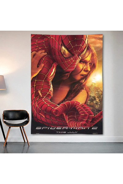 Geek Cultcha Spider-Man Wall Covering Tapestry First Quality Satin Fabric Poster