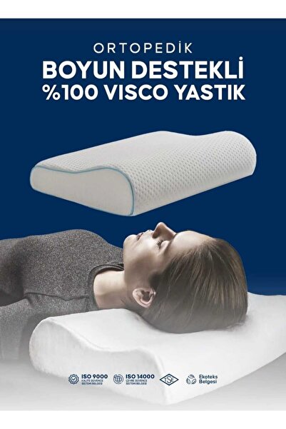 Empressco Yüksek Sert Ortopedik Visko Yastık, Boyun ve Mega Boy Destekli