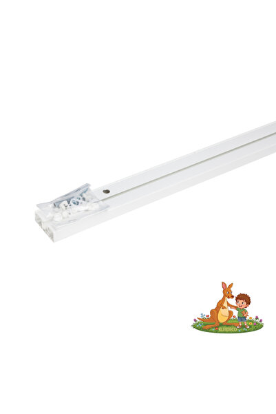 KLEIDECO Sina perdea PVC Munchen, 1 canal, 280 cm, ALB, accesorii incluse