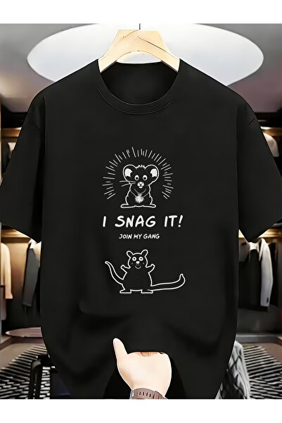 Ekim11 تي شيرت رجالي أنيق بتصميم فأر لطيف من I Snag It Daily Fashion للربيع و...
