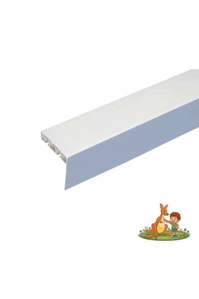 KLEIDECO Sina perdea PVC Berlin, 2 canale, cu masca decorativa, 400 cm, CROM,...
