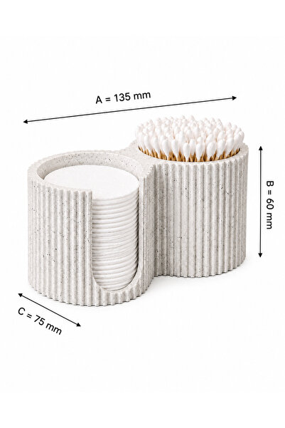 Mira Makeup Cotton and Swab Organizer(13Cmx6Cmx7Cm)