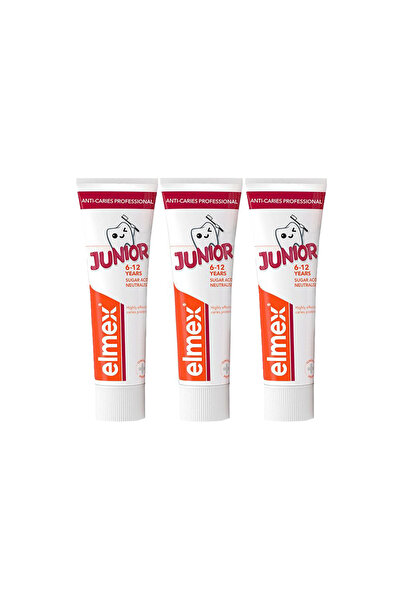 Elmex Junior (6-12 yaş) Çocuk Diş Macunu 75ml (3 Adet)