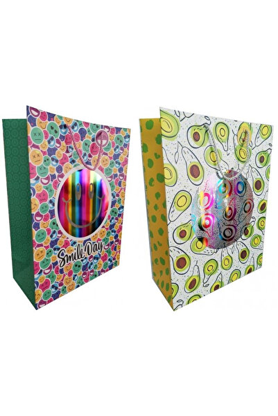 OEM Pungă decorativă Fresh cu fereastră, pătrată 349x374 mm, mix de modele