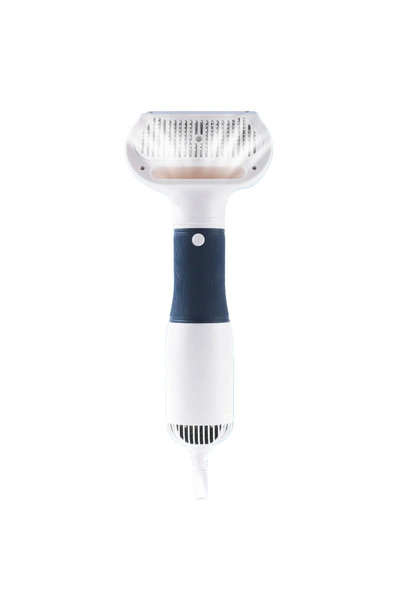 YBOSHOP Четка-сешоар 2 в 1 за кучета и котки, 3 глави, 3 скорости, 600W, бяло...