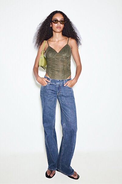 Stradivarius Düşük bel straight fit jean