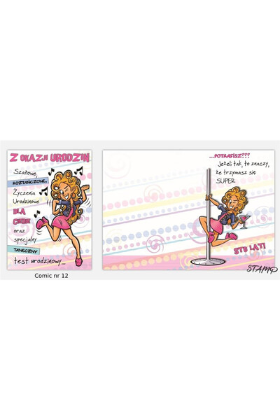 STAMP Carnet de felicitare B6 cu plic – Ziua de naștere (179x129 mm)
