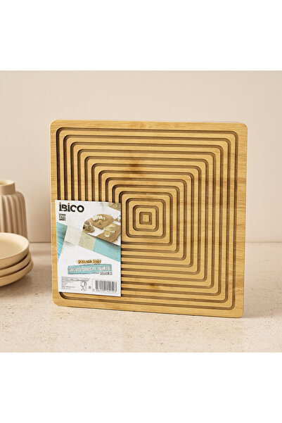 magicool Bamboo Serving and Presentation Board 28X28 cm (Double Sided)