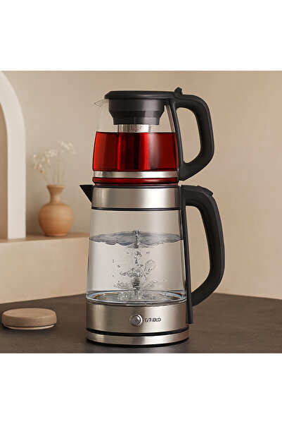 magicool Electric Tea Set 2L+1.2L 1500W - Blue Led, Steel Strainer