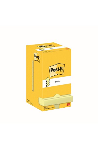 Post-it Notite autoadezive Z-Notes 76x76 mm galben 12x100K