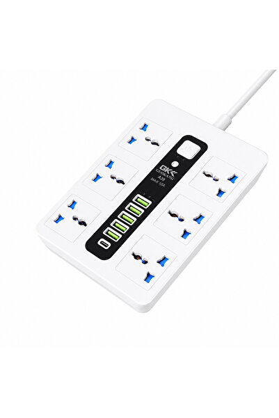 GKK GUOKANG A39 Universal Extension Power Strip with 6 Universal AC Sockets, ...