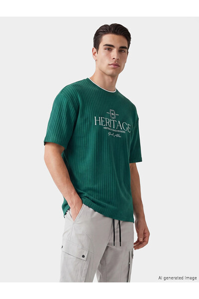 LC Waikiki Tricou bărbătesc imprimat cu guler rotund