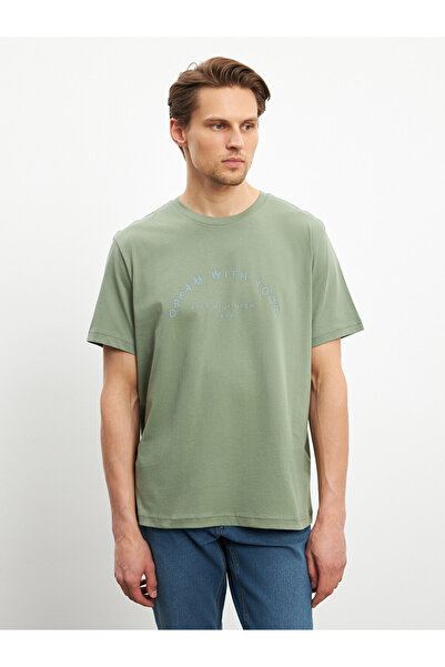 LC Waikiki Tricou bărbătesc din jerseu imprimat cu guler rotund