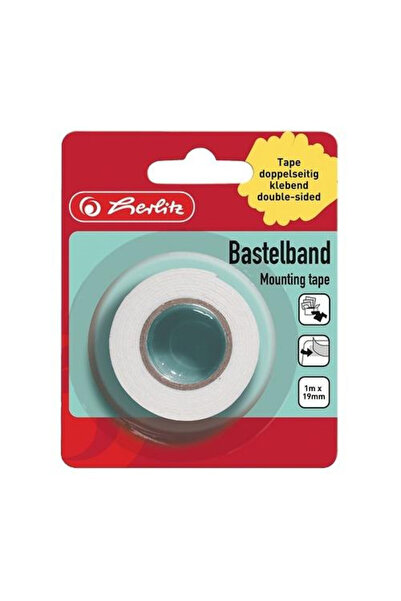 Herlitz Banda dublu adeziva HERLITZ, banda adeziva dublu fata, 19 mm, 1 m, alb